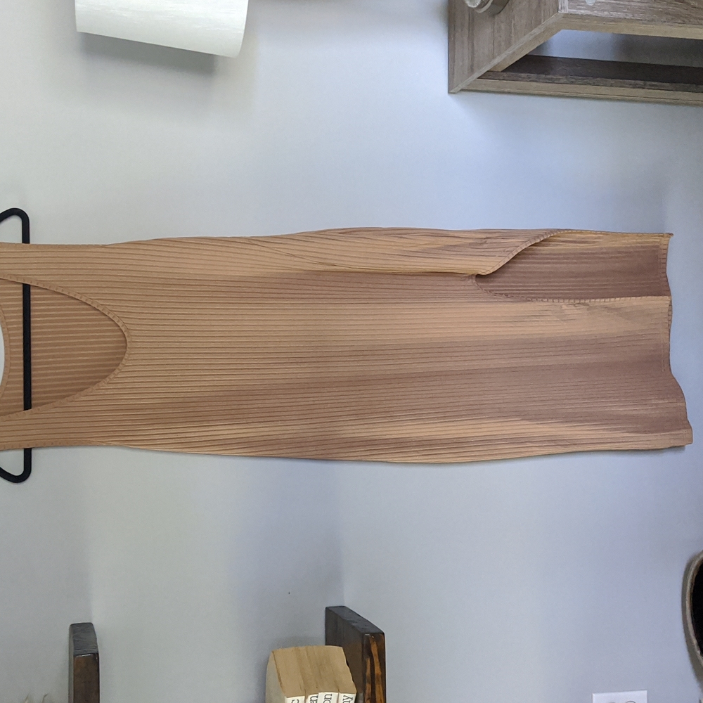 Scoop neck split thigh tank dress